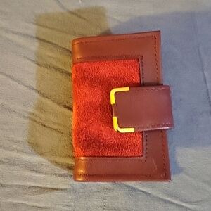 1981 Avon Burgundy Suede & Leather Keycase With Snap